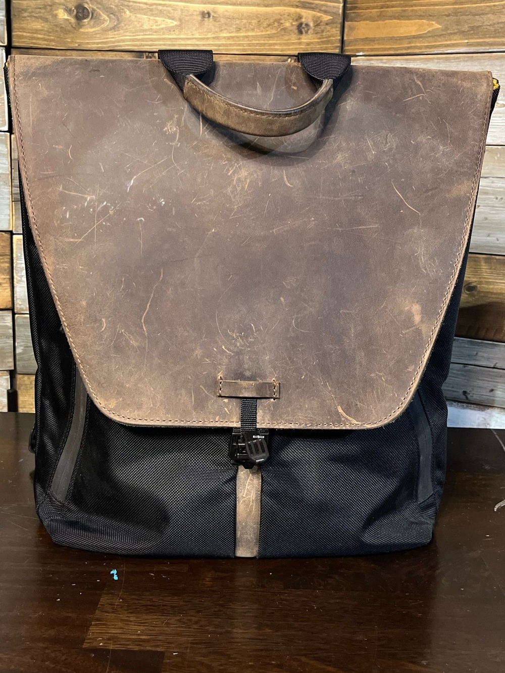Waterfield (sfbags . com) Staad Laptop Bag, Leather, Ballistic Nylon